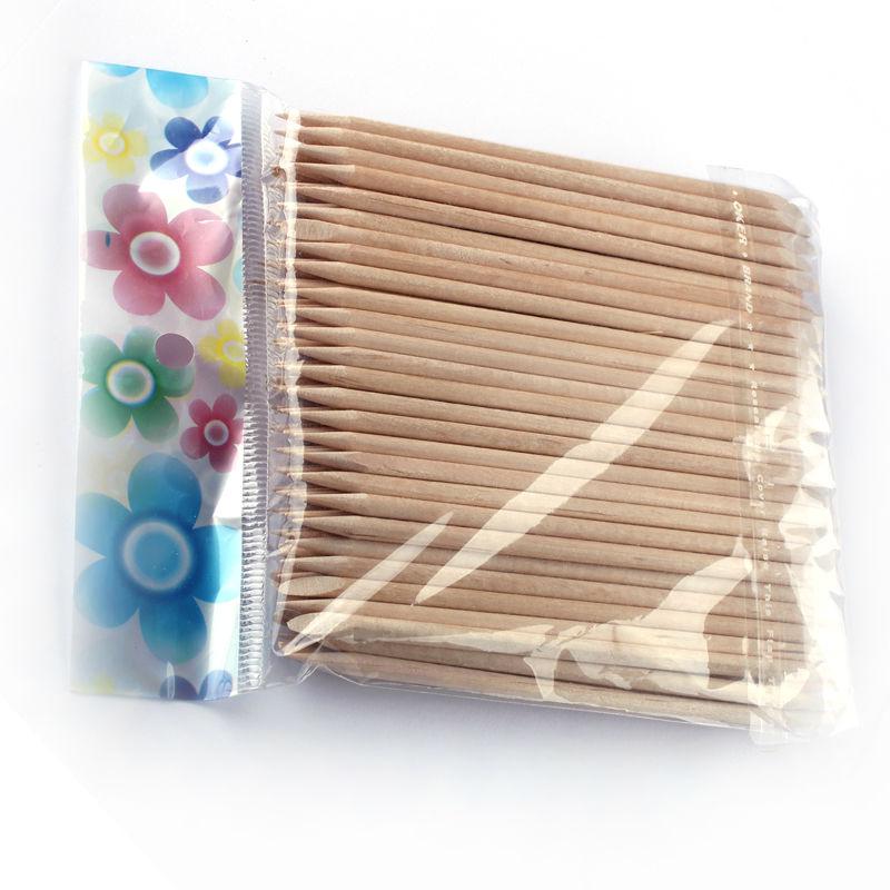 100x Wood Stick Nail Art UV Gel Nail Polish Manicure Pedicure Reomver Tool GT01