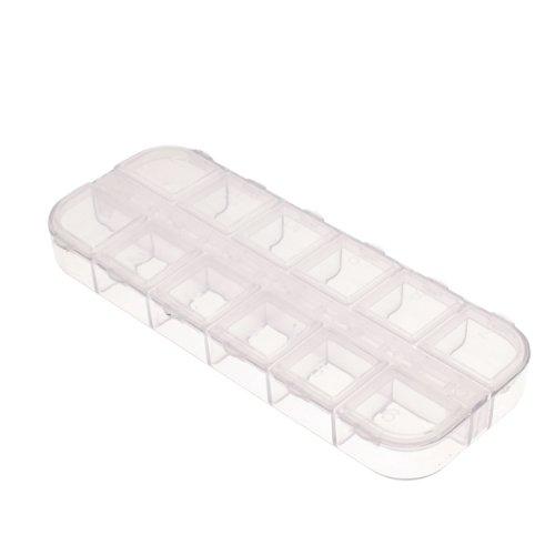 2015 Fashion 12-Compartment Storage Box for Nail Art Rhinestones Craft Tool Set order<$18no track