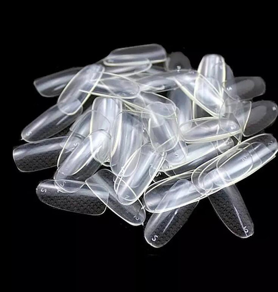 500 Oval Nails Tips Round Fullwell Clear Color Tips False Nail Art Tips Wholesales Retail 500set/lot