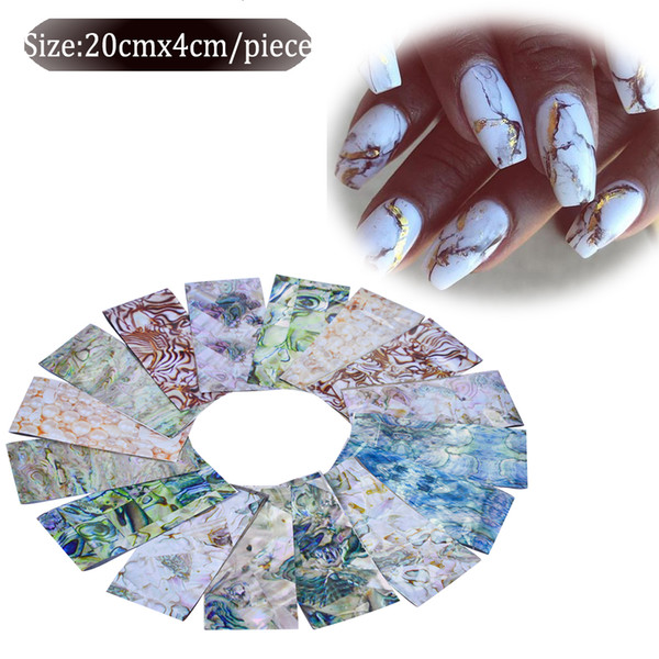 Colorful Marble Shining Stone Rock Nail Art Foil Stickers Glue Transfer Gorgeous Manicure Nail Art Decorations