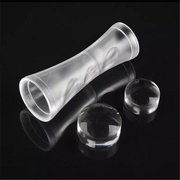 Double-end Nail Art Stamper Pure Clear Jelly Silicone Nail Art Stamper Scraper 2.4cm 2.8cm Nail Stamp Stamping Tool a199-a206