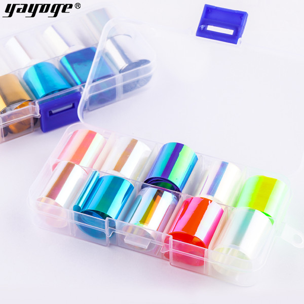 Yayoge Snowflake Holographic Nail Foils for Nail Art Transfer Foil Sticker Paper Craft Decoration Nail Stickers