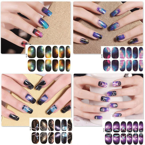 New 1pcs Water Transfer Star Nails Art Foils Sticker Galaxies Lips Beard Design Nail Manicure Decor Tools Full Cover Wraps Stickers Decals