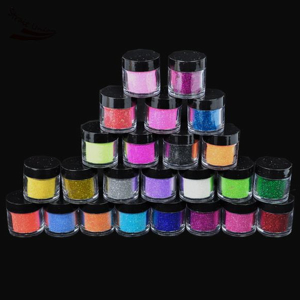 New 24PCS/set Metal Shiny Dust Nail Glitter Nail Art Powder Tool Kit Acrylic UV Make up