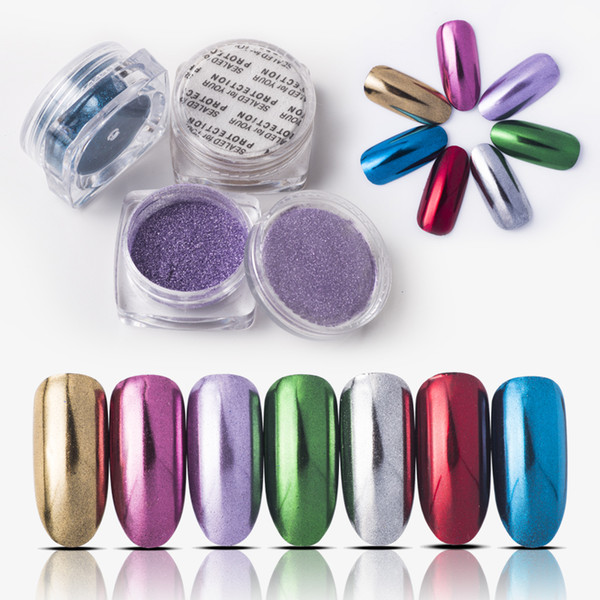 0.5g/box Mirror Nail Glitter Powder Colorful Manicure Pigment Nail Art Decoration Chrome Dust