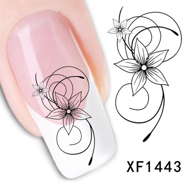 Hot Sale Fashion Nail Stickers Water Transfer Sticker Nail Art Decals Nails Wraps Temporary Tattoos Watermark NailTools Wholesale 0073MU