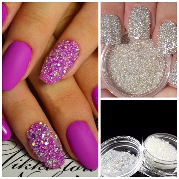 Nail Art Decoration Glitter Crystal Glass Caviar Beads Tiny 3D Micro Pixie Mermaid Nails Art Hot Nail Decorations