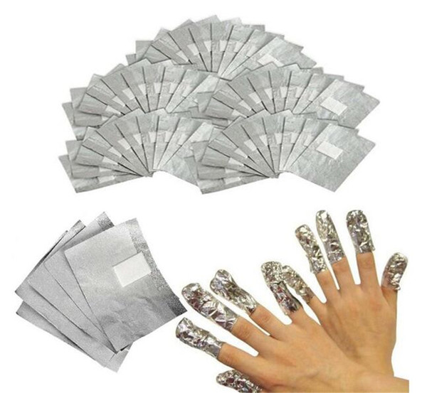 100Pcs/Lot Aluminium Foil Nail Art Soak Off Acrylic Gel Polish Nail Removal Wraps Remover Makeup Tool Nail