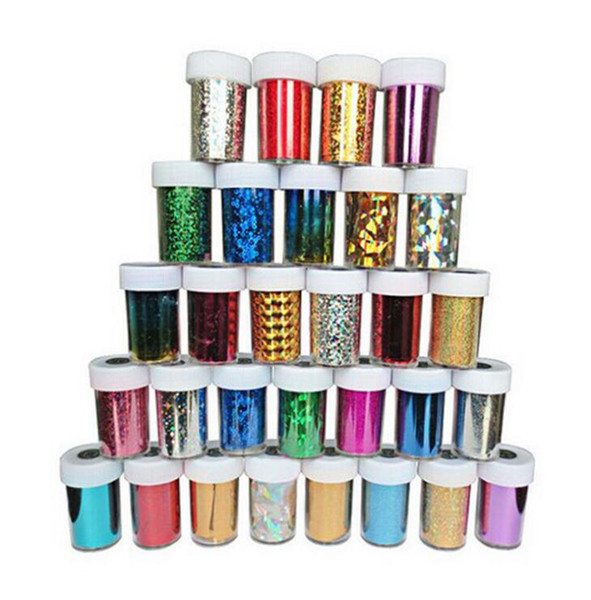 4cm x 120cm New Fashion Mix colors Nail Art Transfer Foil Set Nail Tip Decoration 3d nail stickers 66 Styles Free Shipping