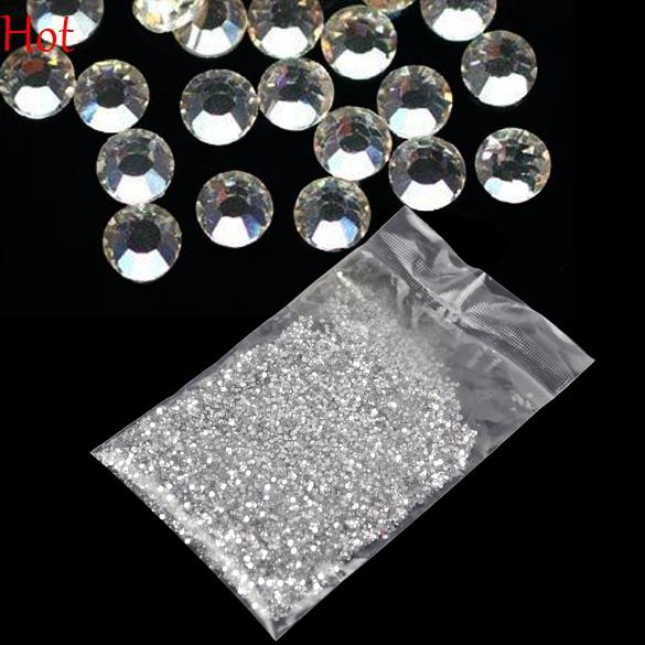 Crystal Nail Rhinestones 20000pcs/lot 1.5mm Flat Back Glitter Nail Stones DIY 3D Phones Decorations Non Hotfix Acrylic UV Gel Nail 5915