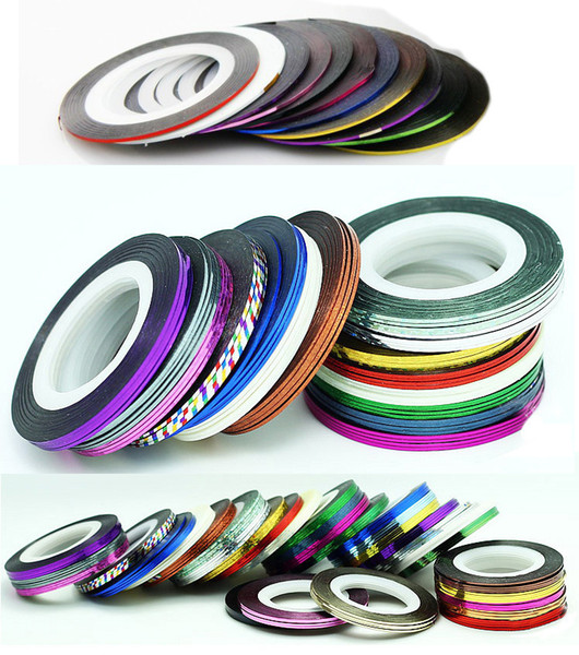 Rolls Striping Tape Line Nail Art Decoration Sticker Multi Colors Nail Art Nail Patterns Highlight Nails Wraps Sticker