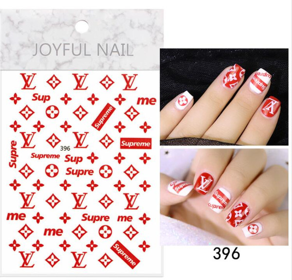 Nail Art Decorations Stickers LOGO Brand Nail Sticker DIY Sticker Decals Tips Manicure Nail Art Decals LJJK1645