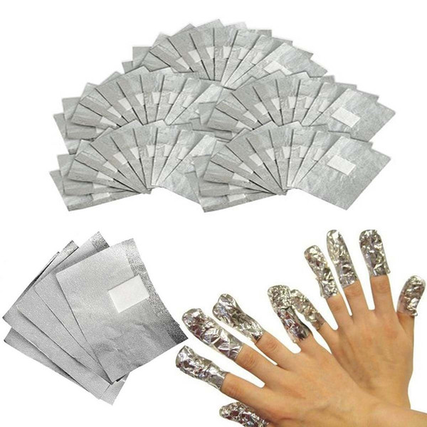 100Pcs/Lot Aluminium Foil Nail Art Soak Off Acrylic Gel Polish Nail Removal Wraps Remover Makeup Tool Nail Carel 3001220