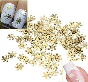 Wholesale-Nail Rhinestones 1000Pcs Golden 3D Metal Sticker Decal Manicure Tool Nail Art Phone Decoration Free Shipping