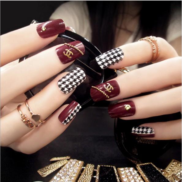 2019 new Nail art Wear manicure finished 24 Pcs False Nails Fashion nails finished fake nail patch