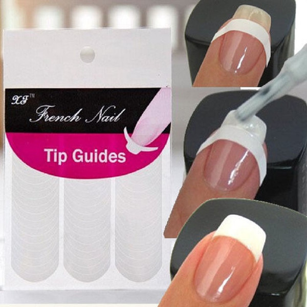 240 pcs French Manicure Nail Art Tips Form Guide Sticker Polish DIY Stencil G00052 CAD