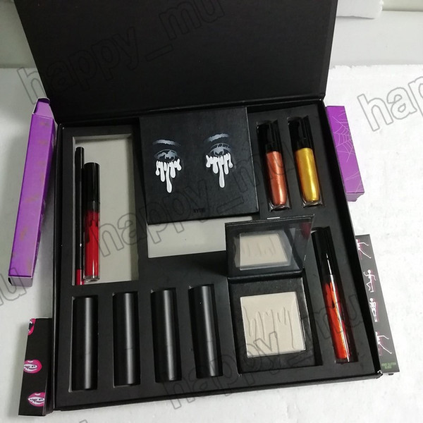 2018 Kl Cosmetics Halloween Collection Makeup Set 3D Limited Edition Bundle Eyeshadow Go Ghost Highlighter Bite Me Devil Matte Lipgloss