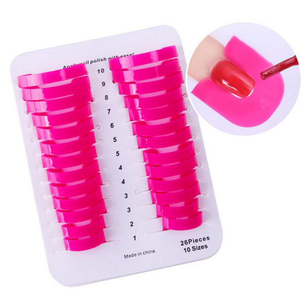 Creative Nail Polish Spill-Resistant Manicure Finger Cover Set Nail Polish Molds Shield Special Nail Art Tools 26pcs/set