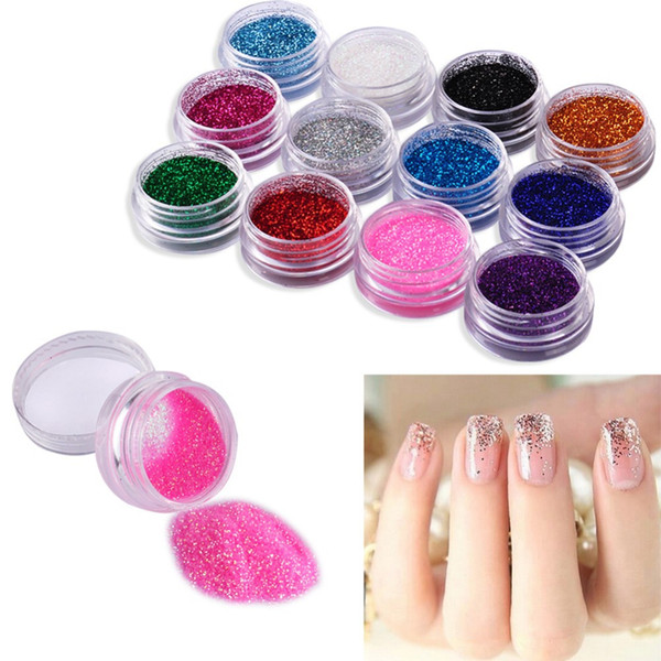 24 Colors Shiny Nail Glitter Powder For Festival Party Makeup Diamond Nail Art Chrome Pigment DIY Nail Art Decoration