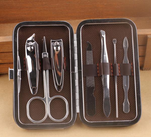 7 In 1 Portable Stainless Steel Personal Manicure Set Mini Nail Cutter Nail Art Clippers Tools Pedicure Set