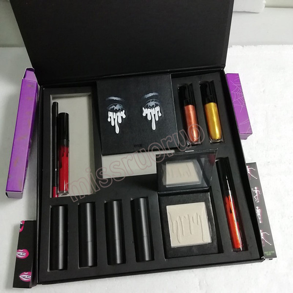 2018 Kylie Cosmetics Halloween Collection Makeup Set 3D Limited Edition Bundle Eyeshadow Go Ghost Highlighter Bite Me Devil Matte Lipgloss