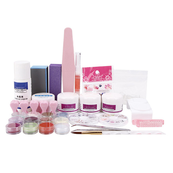 Pro Acrylic Nail Kit Manicure Pedicure Tools Set Nail Set UV Gel Art Tools Acrylic Powder Manicure Kits