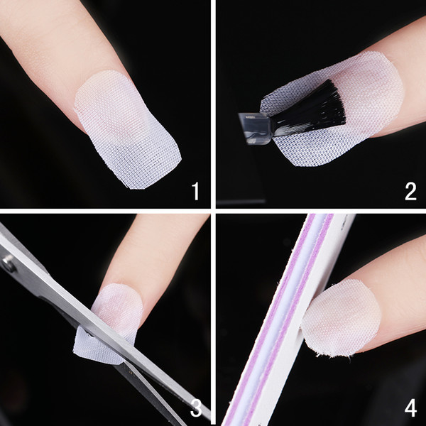 Adhesive Silk Nail Protector Wrap Fiberglass Reinforce Tools 3*100cm White UV Gel Acrylic Nail Art Tool