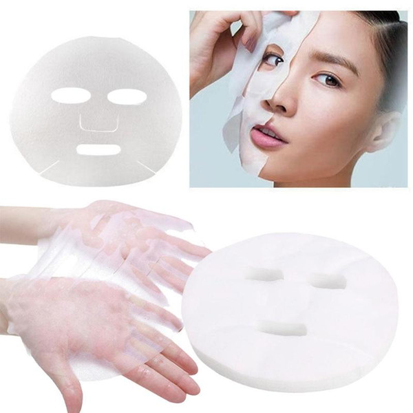 Toiletry Kits 100pcs Disposable Non-compressed Face Masks Cotton Silk DIY Face Mask Paper Facial Skin Care Cleaner Tools