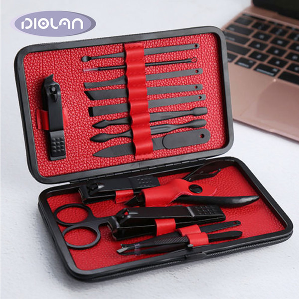 DIOLAN 1 Set Stainless Steel Tweezer Nail Art Clipper Scissors Tweezer Knife Manicure Nail Art Cutter Pedicure Manicure Tools