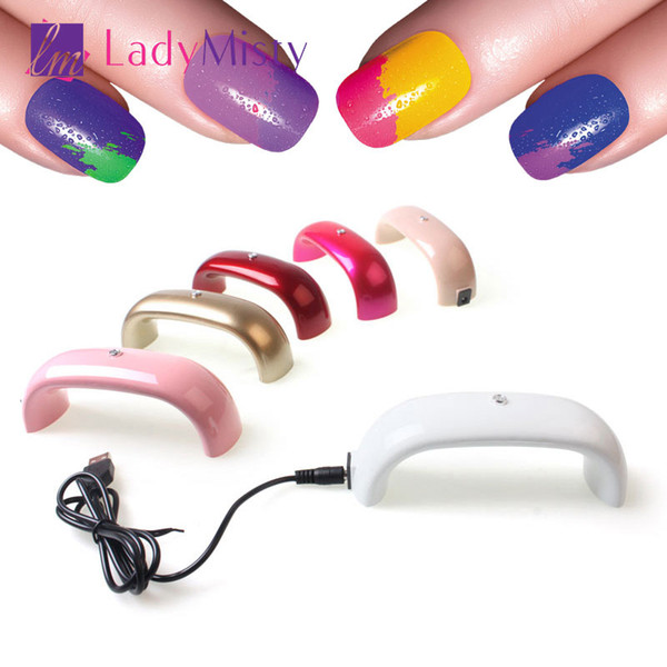 Professional 9W 100V-240V Mini USB Nail LED UV Lamp For Curing Nail Gel Polish Dryer Led Rainbow Lamp For Nail Art Tools