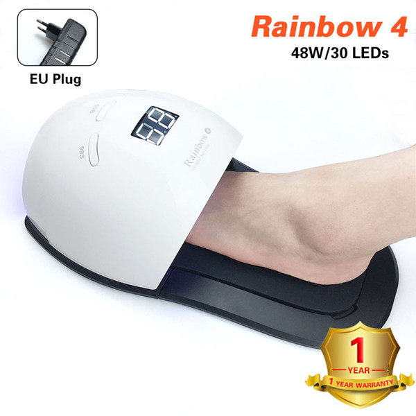 Nail Dryer 48W UV Lamp Rainbow4 Led Lamp For Gel Varnish Drying With 30 LEDs Fast Dry With Feet Bottom For Manicure