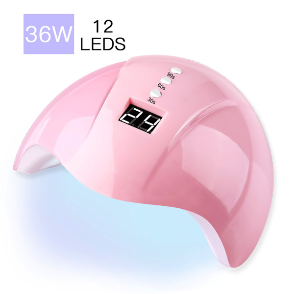 36W UV Nail Lamp Manicure LED Nails Dryers Drying Gel Polish Ice Lamps with 12 Pcs Leds 30s/60s/99s Auto Sensor Nail Art Tools