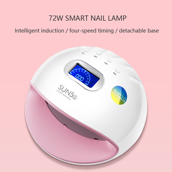 SUN5s 72W 30LEDs UV LED Lamp Fast Curing Nail Dryer LCD Display Auto Sensor Smart Timer For All Gels Manicure Machine Nail Art Tools