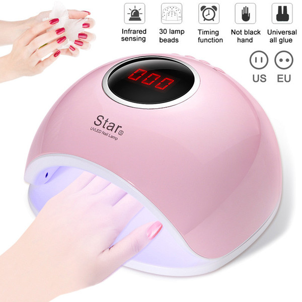 New Arrival 72W 33 LEDs Nail Dryer Light Smart Sensing UV Gel Nails Polish Lamp Curing Manicure Machine