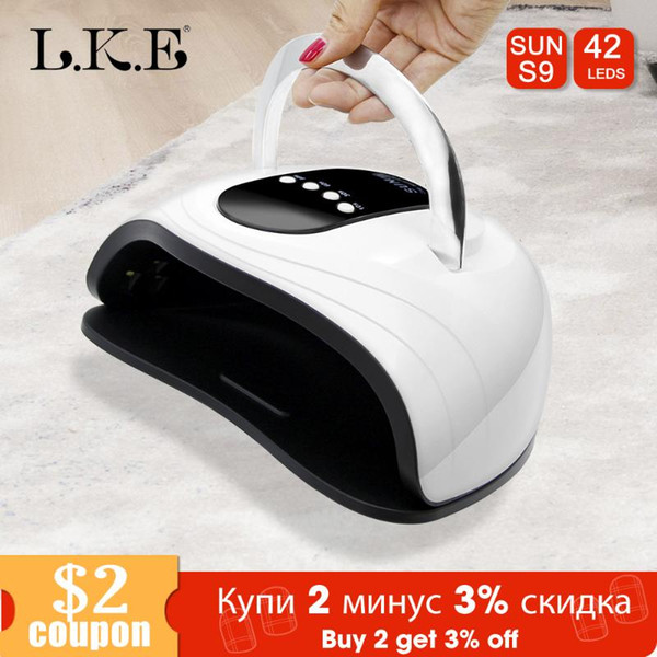 LKE 84W LED UV Lamp for Nails Portable Fingernail Gel Curing Nail Dryer Professional Nail Gel Machine for Manicure Salon Tools