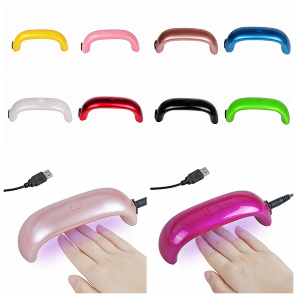 Mini USB 9W 3 LED UV Nail Dryer Curing Lamp Machine Gel Nail Polish Powerful UV Lamp Light Nail Polish Fast Dry Colors RRA2486