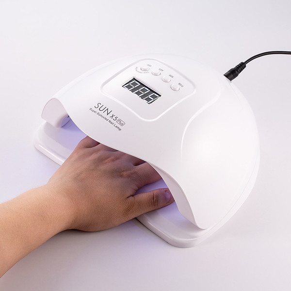 80/110W SUN X5 Plus UV LED Nail Dryers For Gel Varnish 4 Timing LCD Nails Ice Lamps Pink White