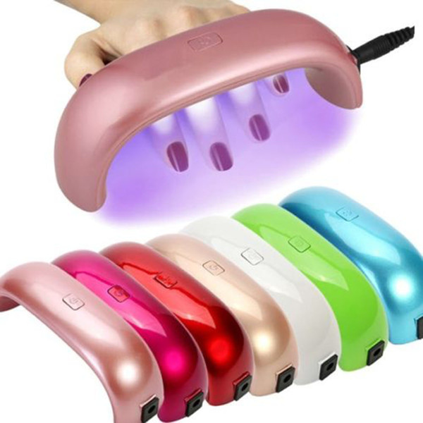 Portable 9W LED CCFL Nail Dryer Curing Lamp Machine for UV Gel Nail Polish Mini Dryer Lamp Led Rainbow Lamp For Nail Art