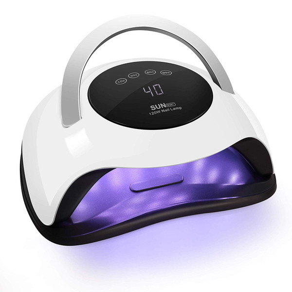 120W UV LED Nail Lamp,Nail Dryer for Gel Polish Portable Handle Curing Lamp for Fingernail Toenail Auto Sensor Nail Machine (2020 NEWEST)