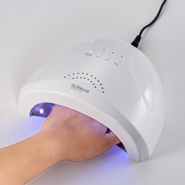 SUNone Professional LED UV Lamp 48W Nail Dryer Polish Gel Dual Light Source Manicure Machine for Curing Nail Gel Art Salon Tool LY191228