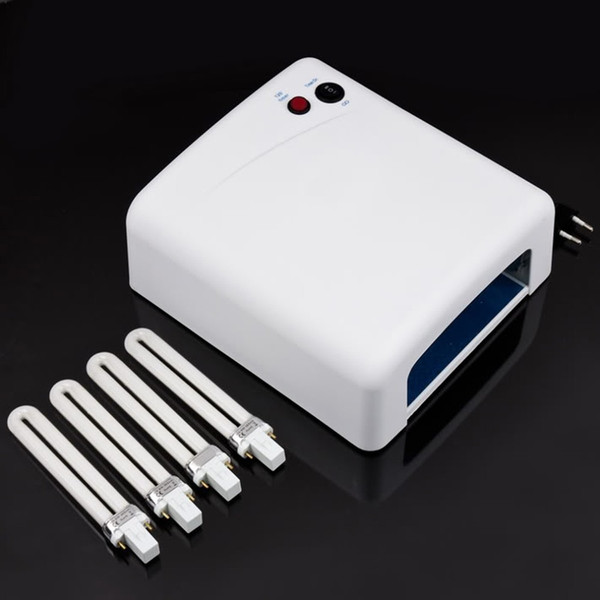 Professional 36W Nail Art Dryer Gel Curing UV Lamp, Nail Dryer with 4pcs 9W UV Bulbs EU Plug