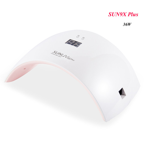 SUN9X Plus 36W LED Nail Dryer SUN9X Upgraded with LCD Timer and Button 18 Leds Ultraviolet Nail Lamp for Gel Polish Nail Art LY191228