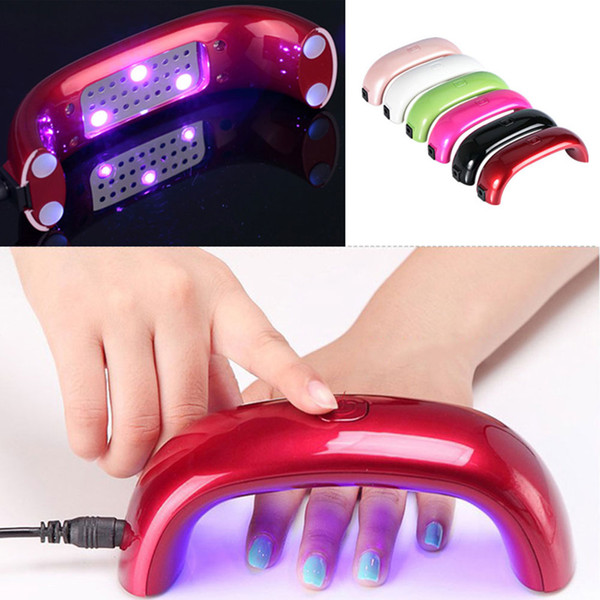 9W Mini USB Nail LED UV Lamp With EU US Plug Gel Dryer For Nail Art Tools