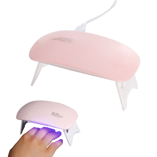 LED Mini Gel Nail Lamp 6W Portable USB Charge Gel Nail Dryer 45s 60s Timer LED Light Fast Dry Nails Gel Manicure