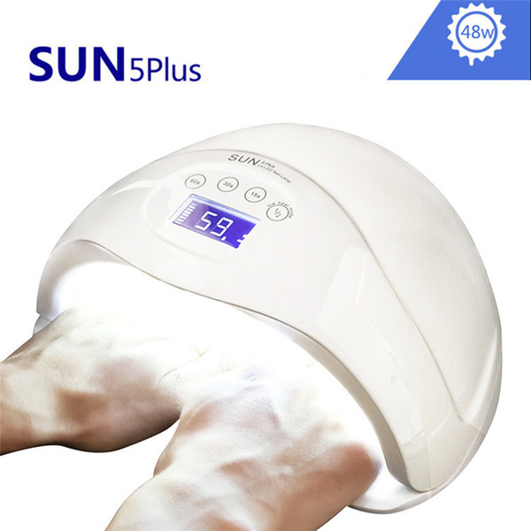 2017 New SUN 5 plus 48W Professional uv Lamp Led Nail Lamp Dryer Polish Machine For Curing Nail Dryer Art Tool By DHL Free