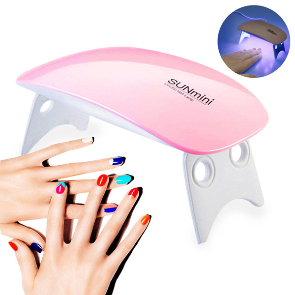 Portable Mini 6W LED Lamp Nail Dryer USB Charge 30s 60s Timer LED Light Quick Dry Nails Gel Manicure For Nail Art