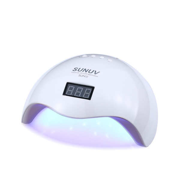 SUN SUN5 Nail Dryer 48W Dual UV Lamp LED Lamp With LCD display Professional Nail Tools for All UV Gel Nail Polish Auto Sensor D18120801