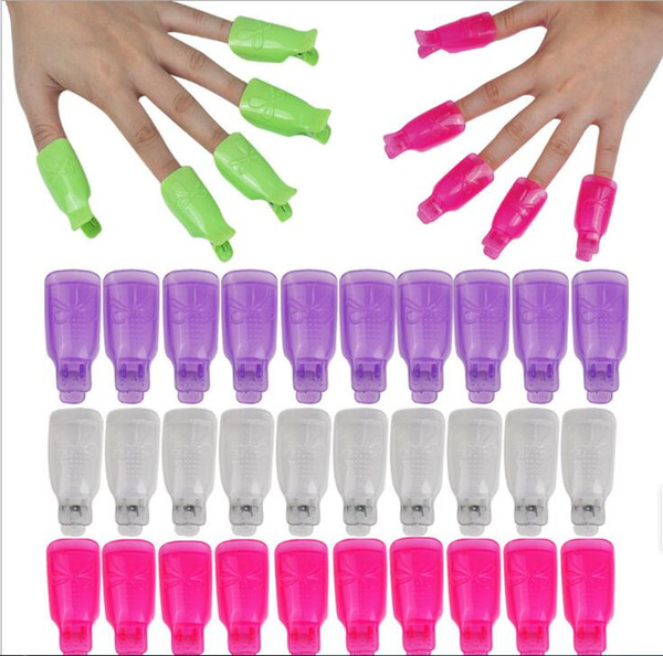 10Pcs Acrylic Nail Art Polish Remover Wrap Cleaner Superior Clip Caps Nail Removal Clips Nail Tool