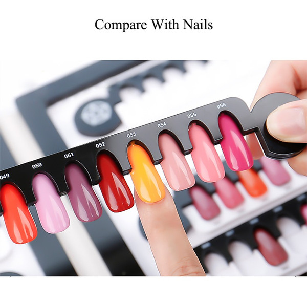 Tamax NA039 24 Tips Nail Gel Polish Color Display Chart Salon Acrylic Gel Magnetic Nail Display Color Showing Shelf Card Chart