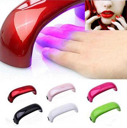 Rainbow Nail Art Lamp 8 colors9W LED Light Bridge Shaped Curing Mini Nail Dryer Nail Art Lamp Care Machine for UV Gel USB Cable